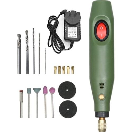 AC110-240V DC12V 1A KKmoon Multi-functional Electric Grinder Set Drill Grinding Rotary Tool Kit for Milling Polishing Engraving