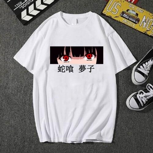 Japanese Anime Jabami Yumeko Eyes Kakegurui T-shirt Short Sleeves Tee Shirt Women
