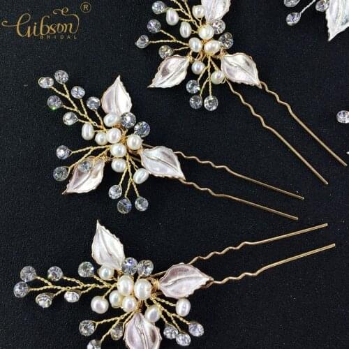 Gibsonbridal Wholesaler 18pcs Lot Handmade Bohemia Wedding Bridal Hair Pins Party Hair Accessory Side Bobby Pins Hair Jewellery