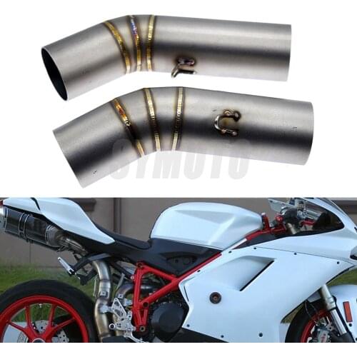 Motorcycle Exhaust Muffler Middle Link Pipe For Ducati 1098 1098S 2007 2008 1198 1198S 2009-2011 848 2008 09 2010 1098R Slip-on