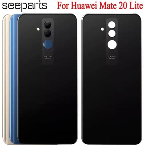 For Huawei Mate 20 lite Battery Cover Rear Door Housing Back Case For Huawei Mate 20 Lite Battery Cover With Camera Glass Lens