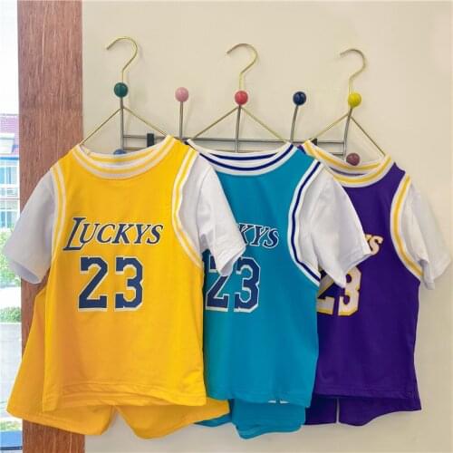 Summer ChildrenS Basketball Uniform Suit Boys Girls Elementary School Jersey Training Clothes Kindergarten Performance Clothes