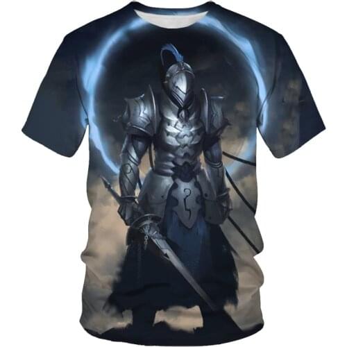 2021 summer fashion new General Iron Head 3D printing pattern, men. Trendy short-sleeved casual T-shirt clothing