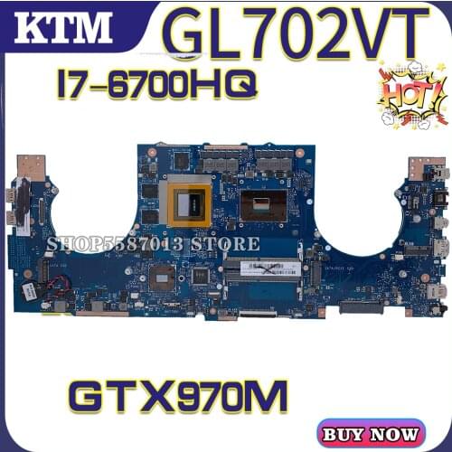 KEFU Motherboards GL702VT Laptop motherboard for ASUS FX70VT S7VT GL702V original mainboard i7-6700HQ GTX1060
