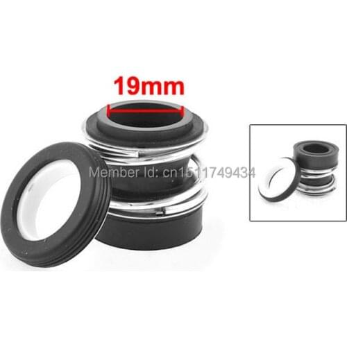 MB2-19 Ceramic Ring Rubber Bellows 19mm Inner Dia Pump Mechanical Seal 2pcs