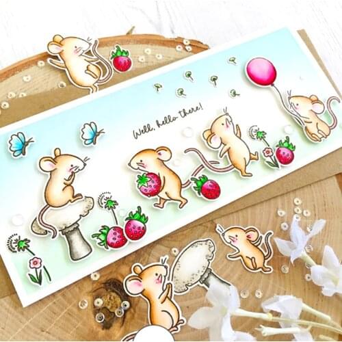 Cute Mouse Metal Cutting Dies Stencils Stamp for DIY Scrapbooking Photo Album Decorative Embossing Paper DIY Cards