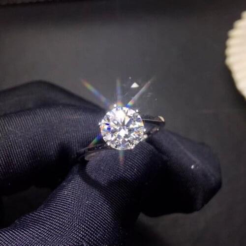 Moissanite fire colour super beautiful, 1 carat and 2 carat 925 sterling silver simple style