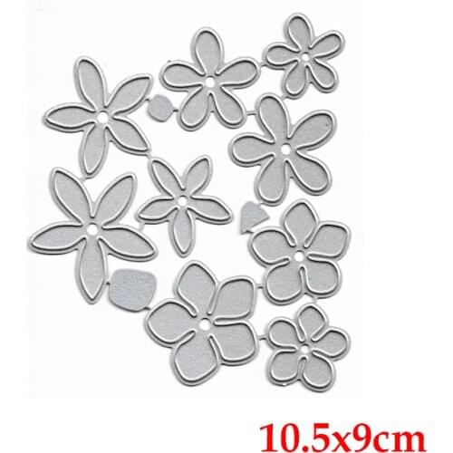 Flowers Set Metal Cutting Die Stencils Template for Scrapbooking Paper Craft Album Cards Gift Decor Knife Mold Stitched Die Cut