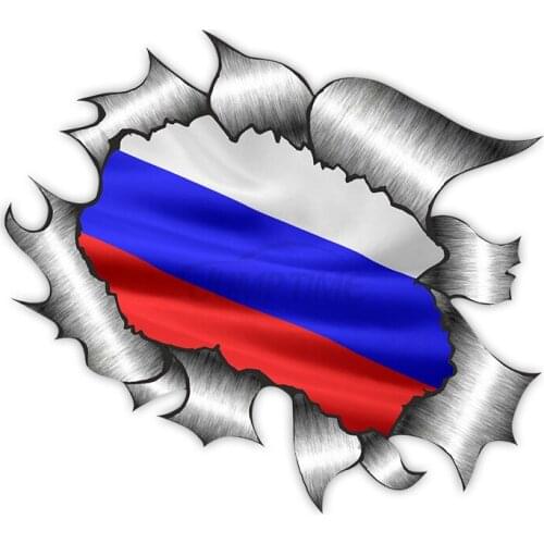 Hot Sell Personality Car Stickers Russian Flag Motif Vinyl Decals Car Window Accessories Auto Decorative Stickers PVC13cm X 13cm