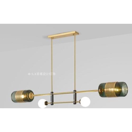 Neoclassical Chinese style post-modern Nordic simple restaurant table bar porch bedroom living room chandelier glass LED