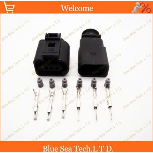 Sample,2 sets 3 Pin car connector,Car Intake air pressure sensor plug,Car temperature sensor connector for VW Audi etc