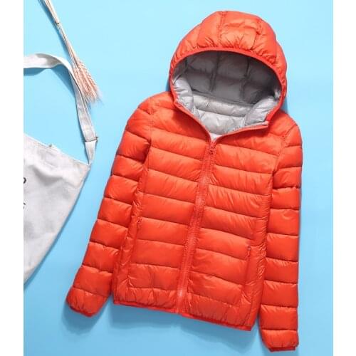 Ultra Light Double-side Autumn Parkas Women Hooded Duck Down Coats New Winter Slim Warm Down Jackets Ladies Casual Outerwear