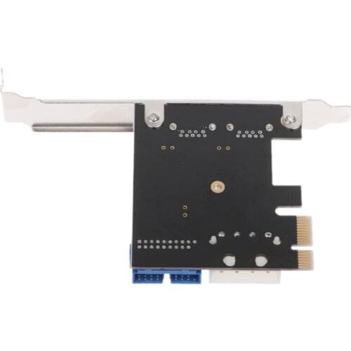 2 Ports PCI Express USB 3.0 Front Panel with Control Card Adapter 4-Pin & 20 Pin