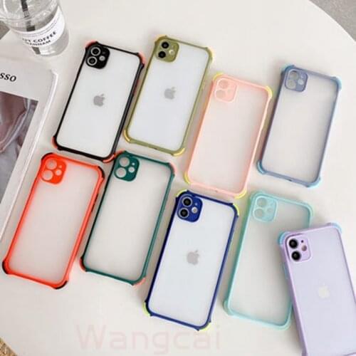 Shockproof Case For Samsung Galaxy A21 A01 A10 N10 A10S M01S A20E A10E A2 core A9 A7 2018 A9S Simple Matte Transparent Cover