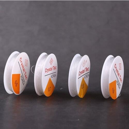 DIY Crystal Beading Stretch Cord Elastic Line 0.7 mm 0.5mm 0.8 mm 1.0 mm Clear Beading Wire/Cord/String/Thread Jewelry Making