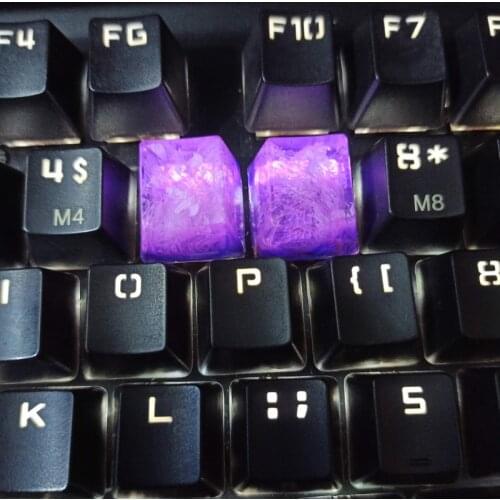 Rendering Handmade Customized OEM R4 Profile Resin Keycap for cherry MX Switches Mechanical Keyboard RGB Snowflake Resin 85DD