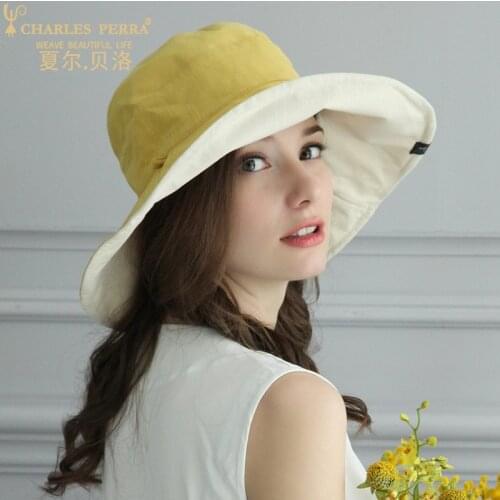 Fisherman Bucket Hat Womens Summer Sunscreen Fisher Hats Double-Sided Outdoor Sun Protection Cap Anti-UV Casual Cool Caps H6664