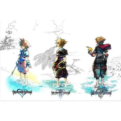 Kingdom Hearts III 3 Art print Silk poster Home Wall Decor