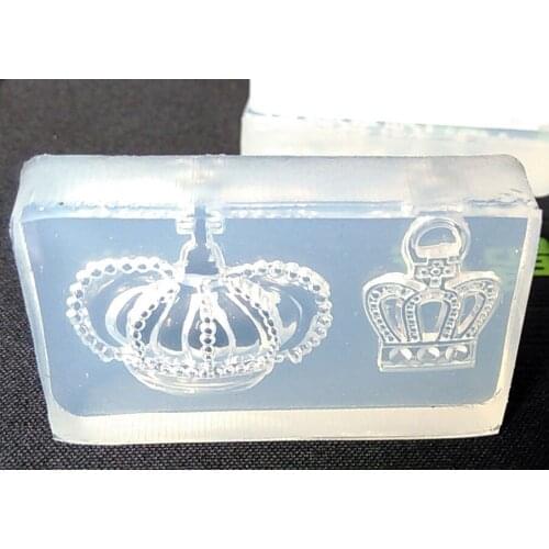Epoxy Silicone Mould Transparent Crown DIY Pendant Jewelry Mold
