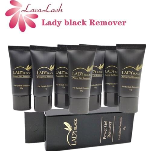 Wholesale Korea Lady Black Power Gel Remover for Eyelash Extensions 15g False lash Glue Remover Clear gel Beauty Makeup Tools