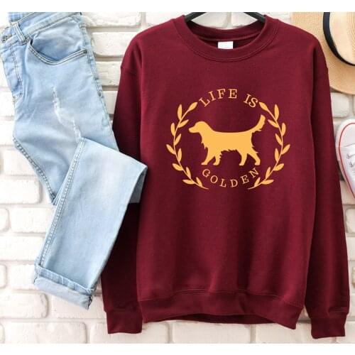 Retriever Lover Unisex Sweatshirt Golden Retriever Mom graphic cute women fashion pure cotton casual pullovers gift party tops