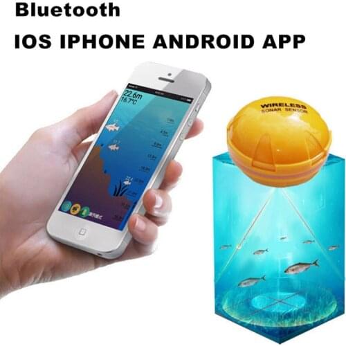 Phone Wireless Sonar Fish Finder Fishing 36m/120ft Echo Sounder Bluetooth Fishfinder Findfish Measure Tool IOS & Android App