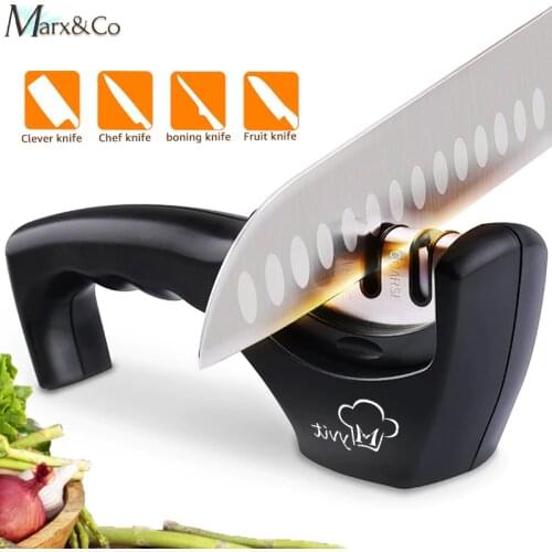 Knife Sharpener 3 stages Kitchen Knife Sharpening Stone Grinder Whetstone Ceramic Tungsten Diamond Sharpener Accessories Tool