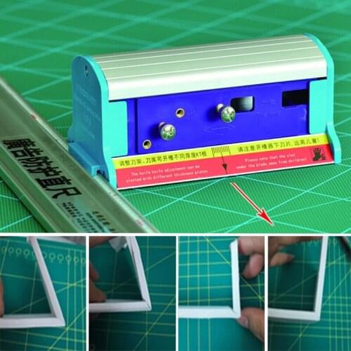 Angle Adjustable KT Board Slotter Chamfering Device Bevel Inner Groover Cutting Tool Aluminum Positioning Manual Cutting Ruler