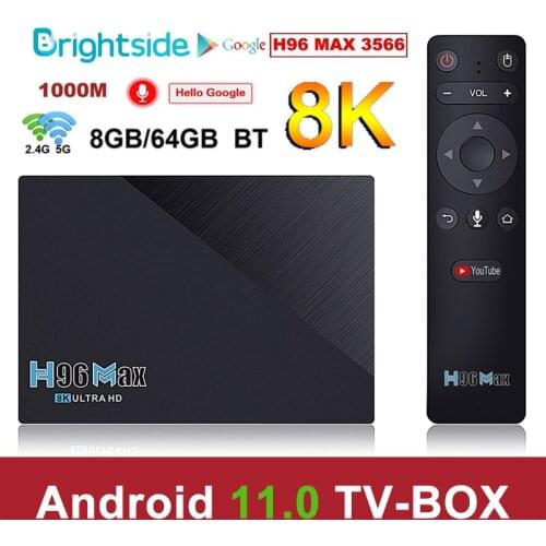 Smart TV BOX Android 11.0 H96 Max RK3566 2.4G 5G Wifi 4GB 8GB 32GB 64GB 8K TV Box Android 11 Google Play Youtube Media Player