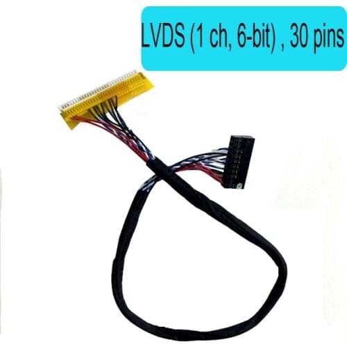 Universal LVDS Cable FIX-30P-D6 30 pin 1ch 6-bit 14.1-15.6 cable length 25cm 40
