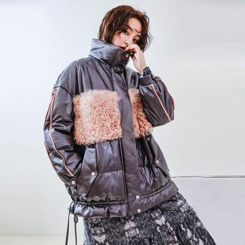 2020 New Winter Genuine Leather Jacket Women Oversized Sheepskin Coat Korean Real Wool Womens Down Jackets F018DK YY1788