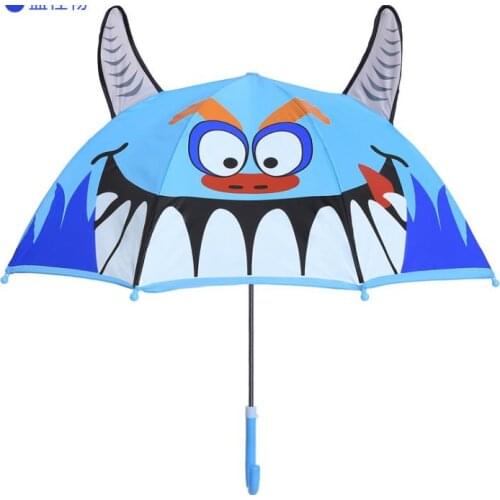 Children Girl Boy Cute Cartoon Princess Umbrella Kids 3D Animal Ears Car Long Handle Umbrellas Shark Dinosaur Train Monster gift