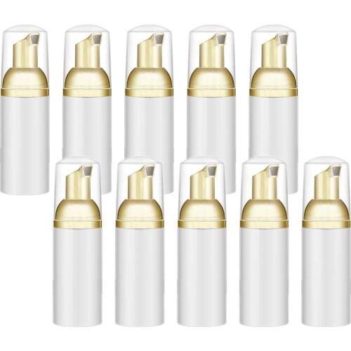 10 pcs Plastic Empty Foam Bottle,Foaming Soap Dispenser Mousse Container Bottle with Rose Gold Pump for Travel Home Salon