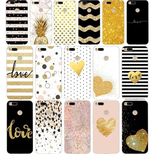 319FG amp yellow gold glitter Soft Silicone Tpu Cover phone Case for xiaomi redmi mi 8 A1 A2 lite