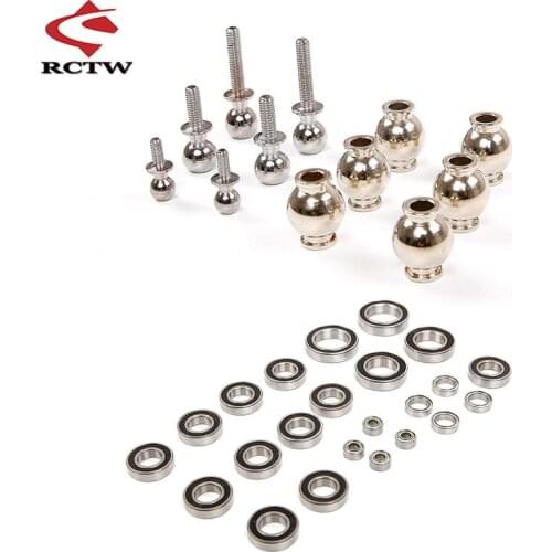 RC CAR Metal Whole Vehicle Ball Head Shock Absorber Damper Ball Set Model Bearing Kit for 1/5 HPI ROFUN ROVAN BAJA KM 5T 5B 5SC