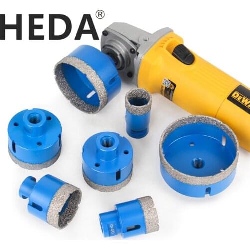 Free Shipping 1PC HEDA M14 Thread Dry Vacuum Brazed Diamond Drilling Core Bit Ceramic Tile Drill Bits Granite Marble Hole Saw