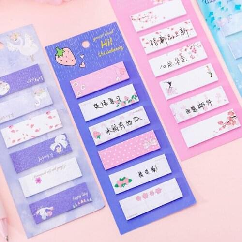 Memo Pad Sticky Notes Creative Cartoon Message Planner Stickers School Student Office Stationery Kawaii Stickers Sticky Notes
