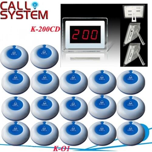 Hospital Clinic Wireless Nurse Call Medical Emergency Service Call System K-200CD display w 20pcs Calling Button