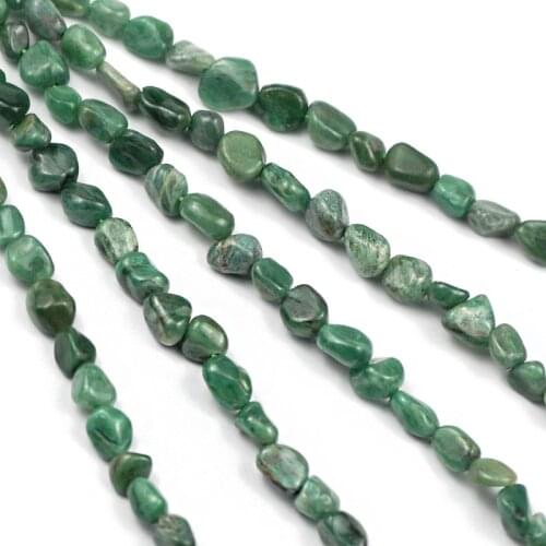 4-8mm Irregular Natural African green Stone Loose Spacer Beads For Jewelry DIY Making Bracelet Earrings Accessories 15inches