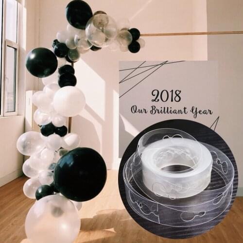 1PC Ballons Accessories 5M Festival supplies transparent rubber chain PVC Birthday Party Wedding Decoration Supplies DIY