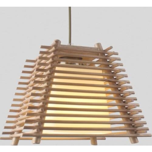 Rustic wood art milk white glass lampshade Pendant Lights Modern fashion E27 LED lamp for porch&parlor&stairs&corridor LHDD040
