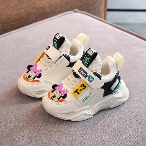 Disney baby casual shoes boys and girls white shoes childrens casual shoes summer hollow single mesh baby toddler shoes