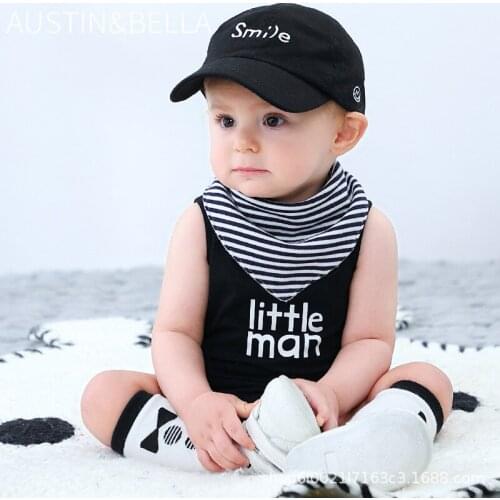 Baby summer package fart dress male baby romper suit summer cotton triangle, the infant child clothing
