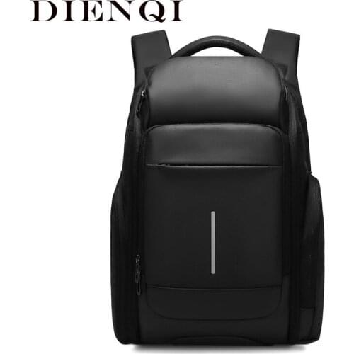 DIENQI Waterproof Backpack for Mens Anti theft Schoolbag Male USB Charging Bagpack Multiple Spaces Laptop Bags Backpacks Plecak