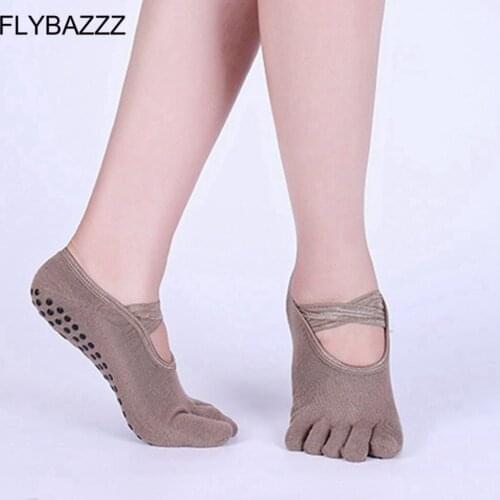 Women Professional Brand Anti Slip Bandage Cotton Sports Yoga Socks Gym Ladies meia Pilates Ballet Socks Dance Sock Slippers