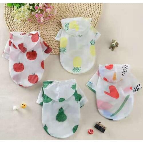 Dog Raincoat Waterproof Sun Protection Clothing Summer New Teddy Pet Dog Clothes For Dogs Supplies Thin Four Feet Raincoat