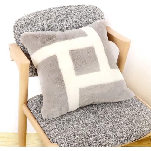 Double plush 12colors creative Super Soft Plush Throw Cushion Covers Winter Warm MongolianFaux rabbit Fur Home Pillow Cases