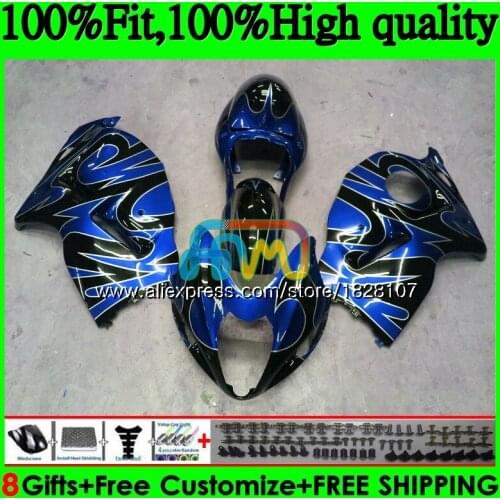 Injection For SUZUKI Hayabusa GSXR Blue flames 1300 GSXR-1300 57BS.289 GSXR1300 08 13 14 15 16 2008 2013 2014 2015 2016 Fairing