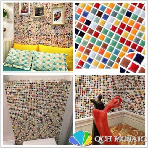 Ceramic mosaic tile for bathroom kitchen backsplash decoration wall tile 22 square feet/lot qch39