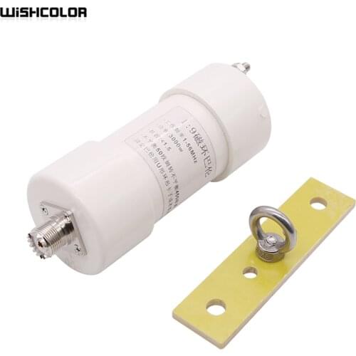 Wishcolor 1:9 Balun 3000W 1-56MHz Shortwave Antenna Impedance Transformer 1:9 Input 50Ω To Output 450Ω